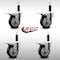 Service Caster 4'' SS Black Poly Swivel 1'' Expanding Stem Caster Set Total Lock Brake, 4PK SCC-SSEXTTL20S414-PPUB-BLK-1-4 - alternate 2